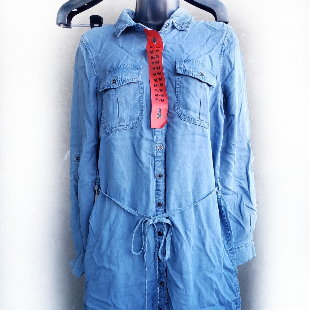 Parasuco Light Blue Longsleeves Tencel Denim Dress